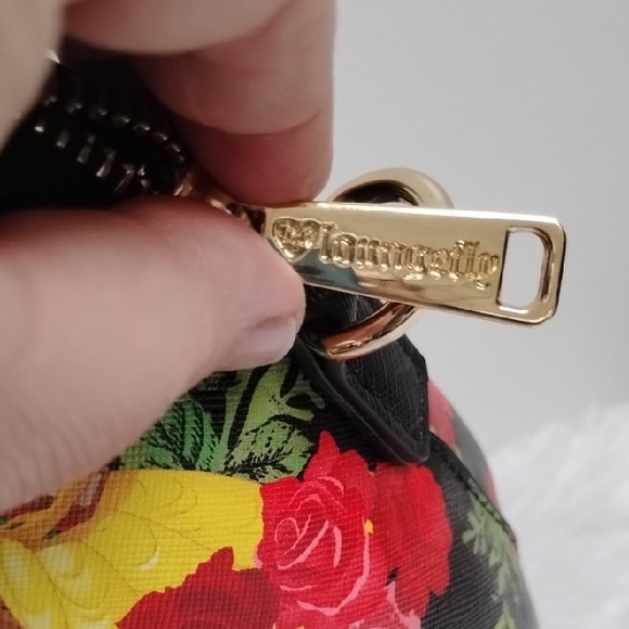 Disney Loungefly Beauty And The Beast Princess Black and Red Floral Satchel Set - Picture 11 of 16